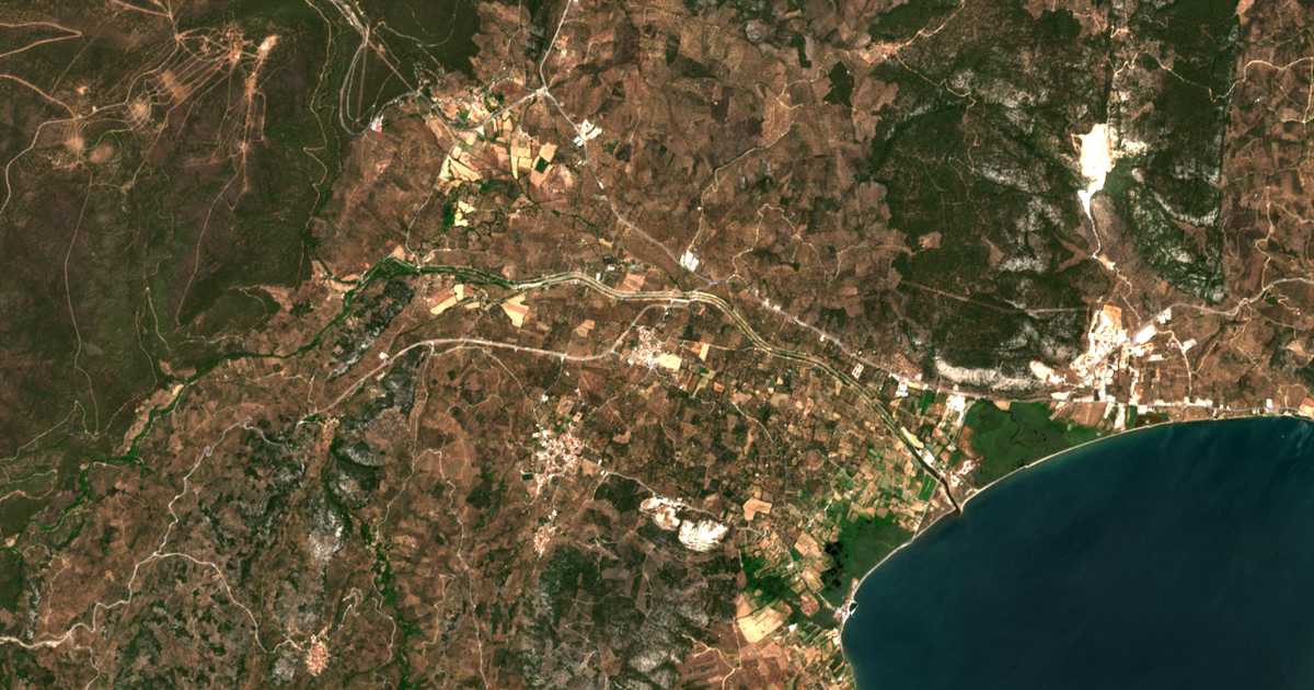 Carte satellite de Kerameía