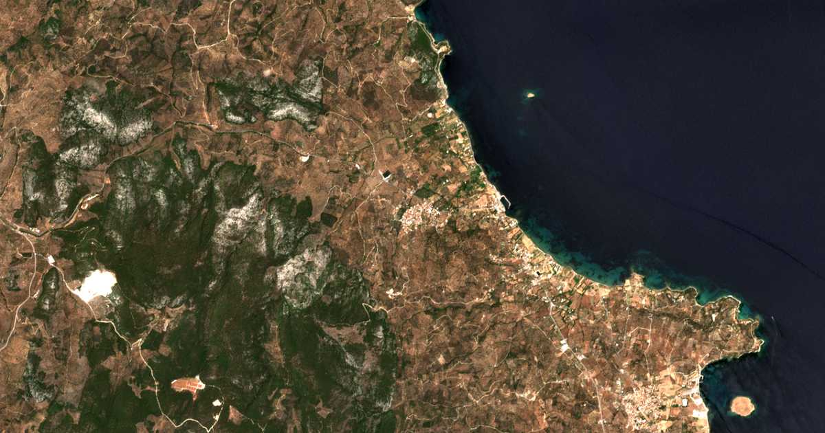 Carte satellite de Loutrópolis Thermís