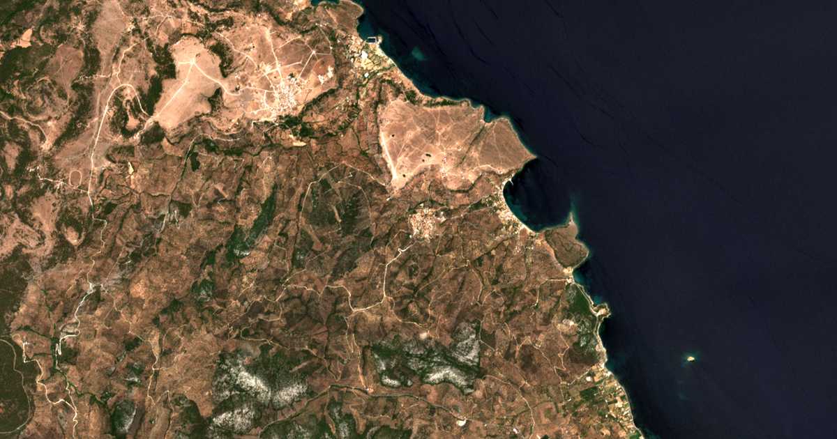 Carte satellite de Mistegná
