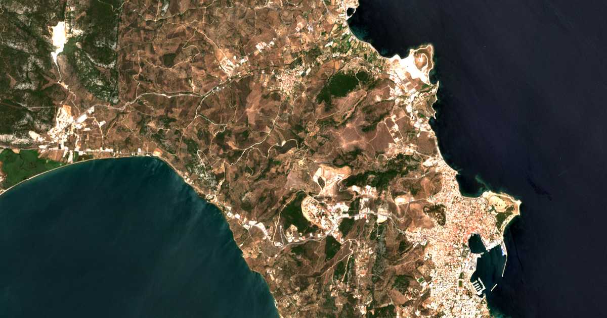 Carte satellite de Outzá