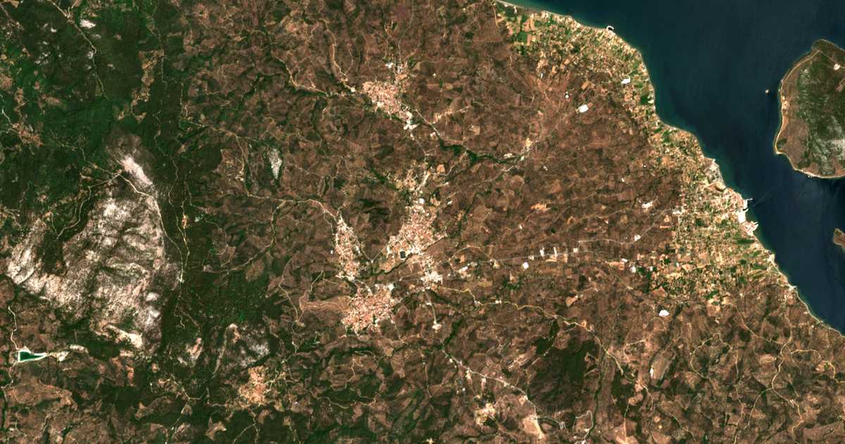 Carte satellite de Pappádos