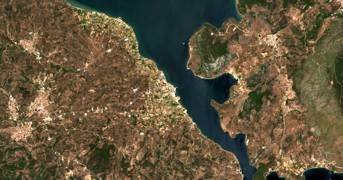 Carte satellite de Pérama