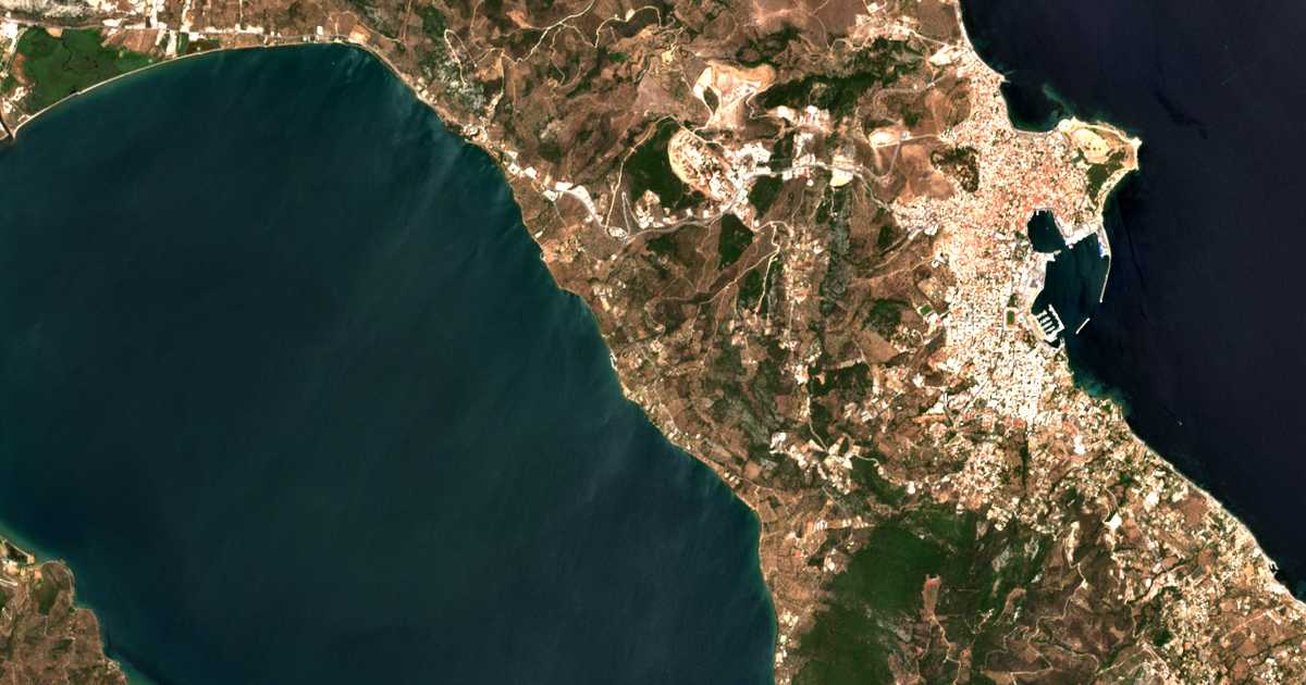 Carte satellite de Pyrgíon