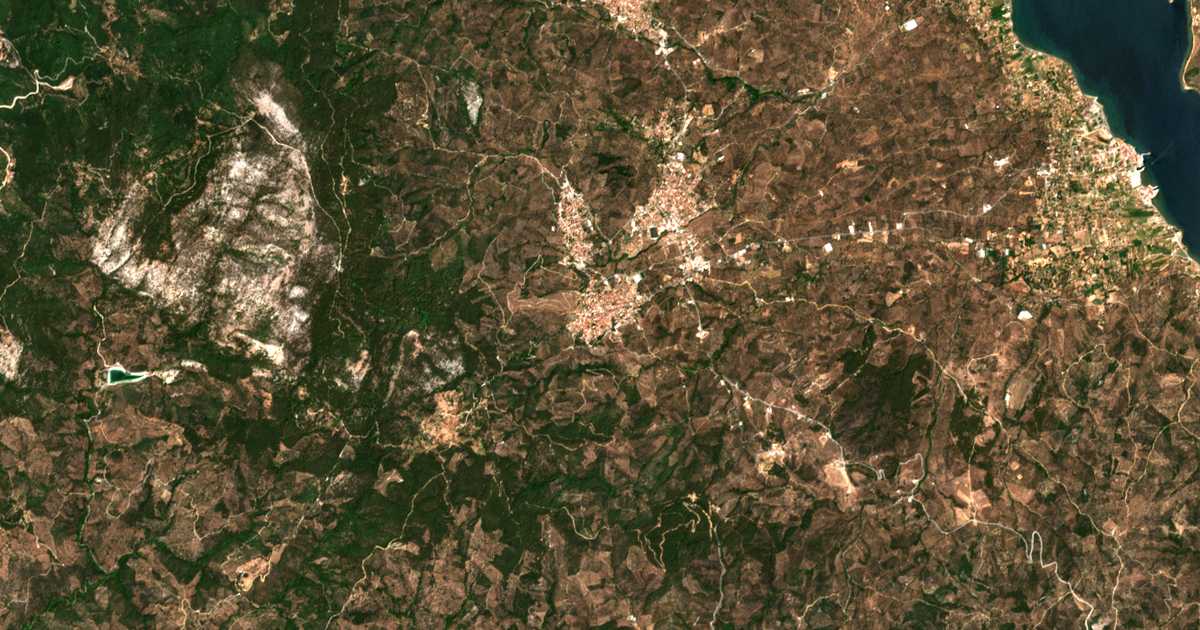 Carte satellite de Skópelos