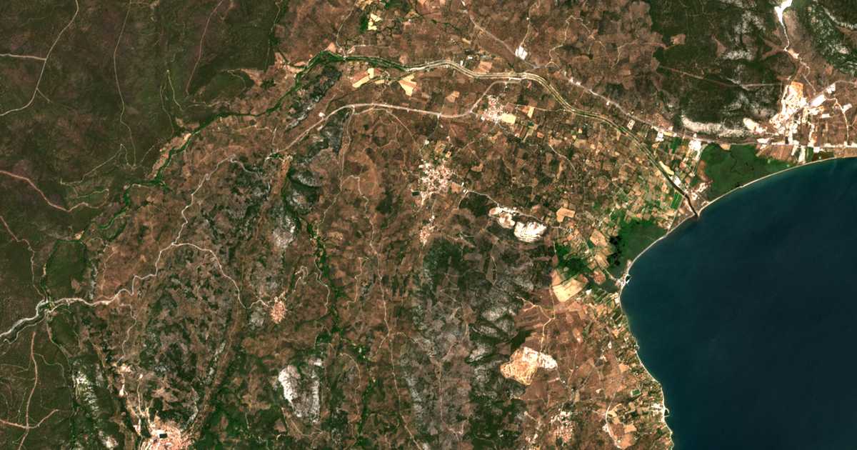 Carte satellite de Sykoúnta
