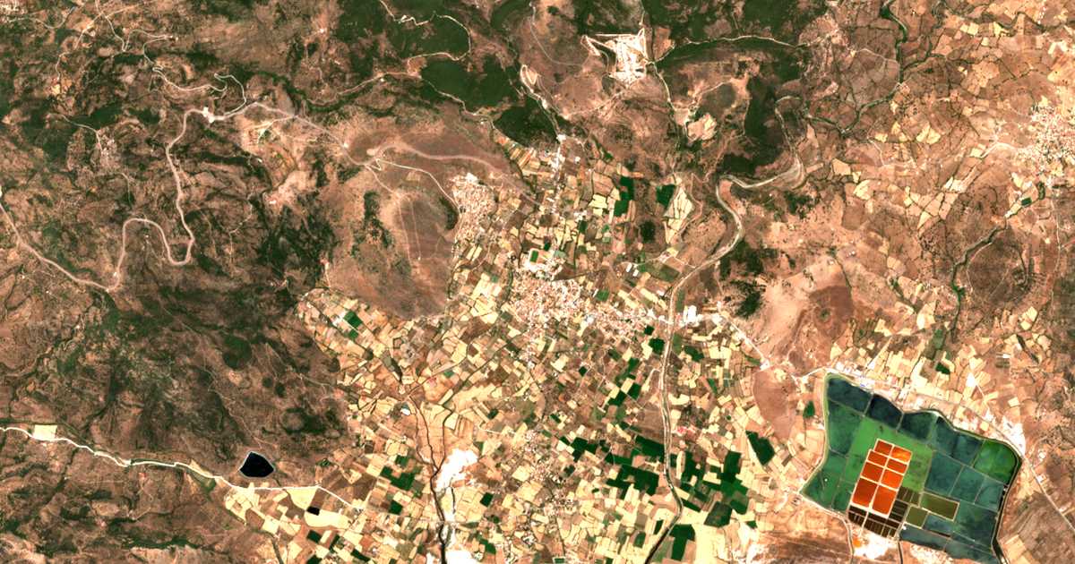 Carte satellite de Kalloní