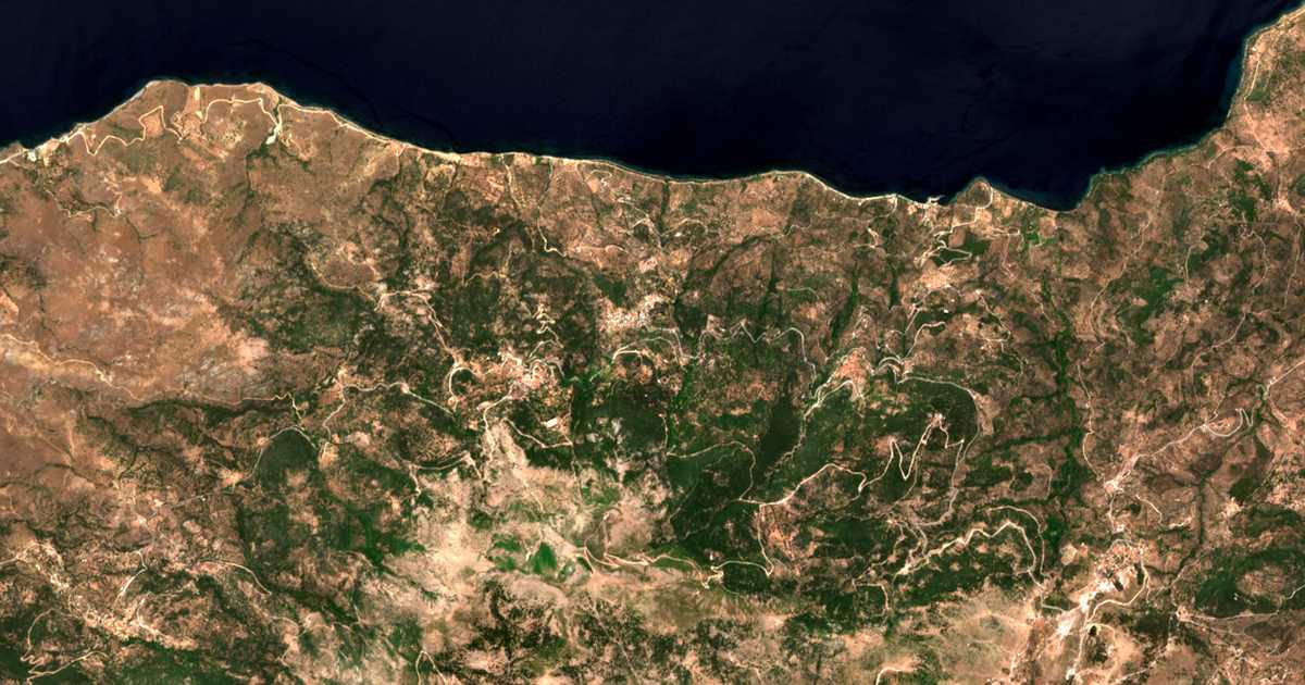 Carte satellite de Lepétymnos