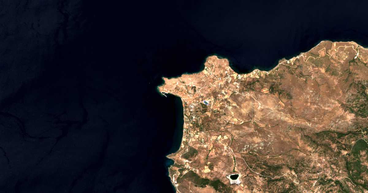 Carte satellite de Méthymne