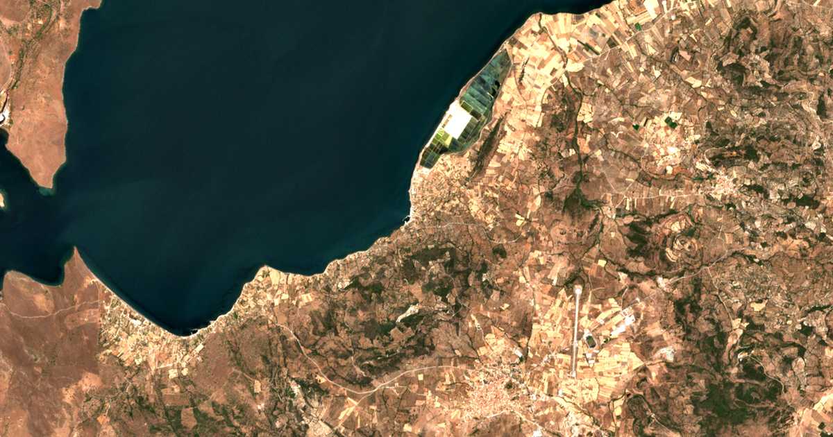 Carte satellite de Skála