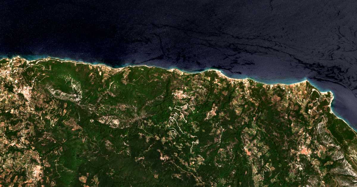 Carte satellite de Ámbelos