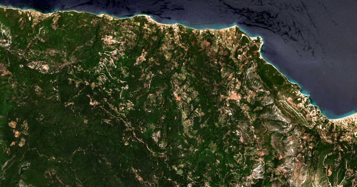 Carte satellite de Manolátes