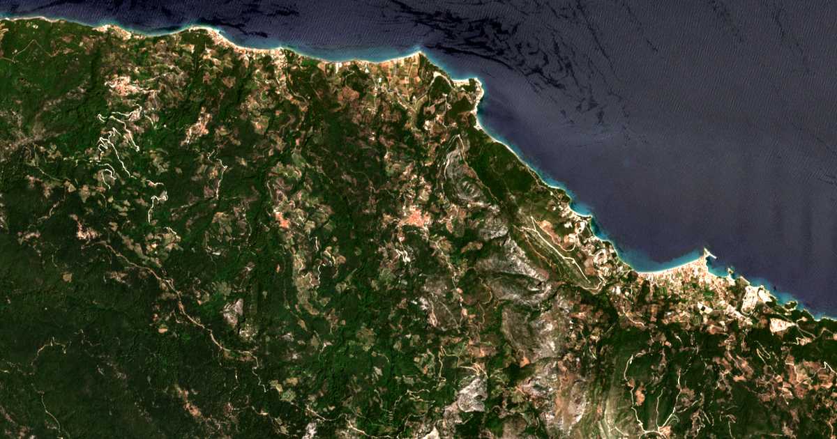 Carte satellite de Vourliótes