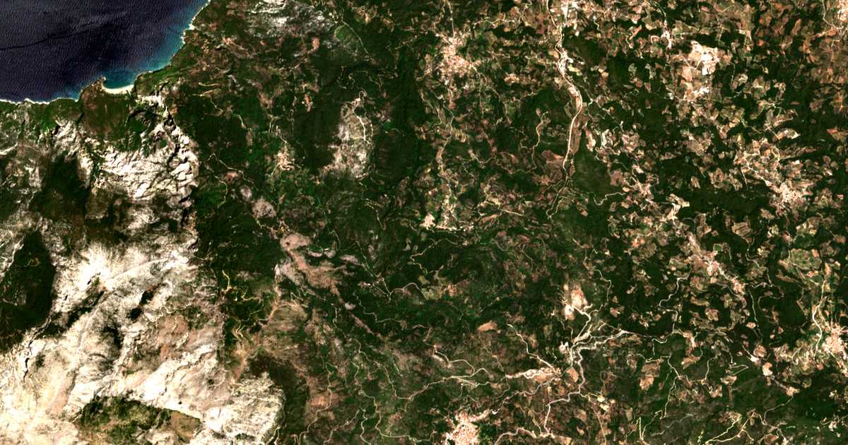 Carte satellite de Kastanéa