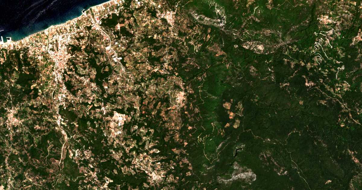 Carte satellite de Ydroússa