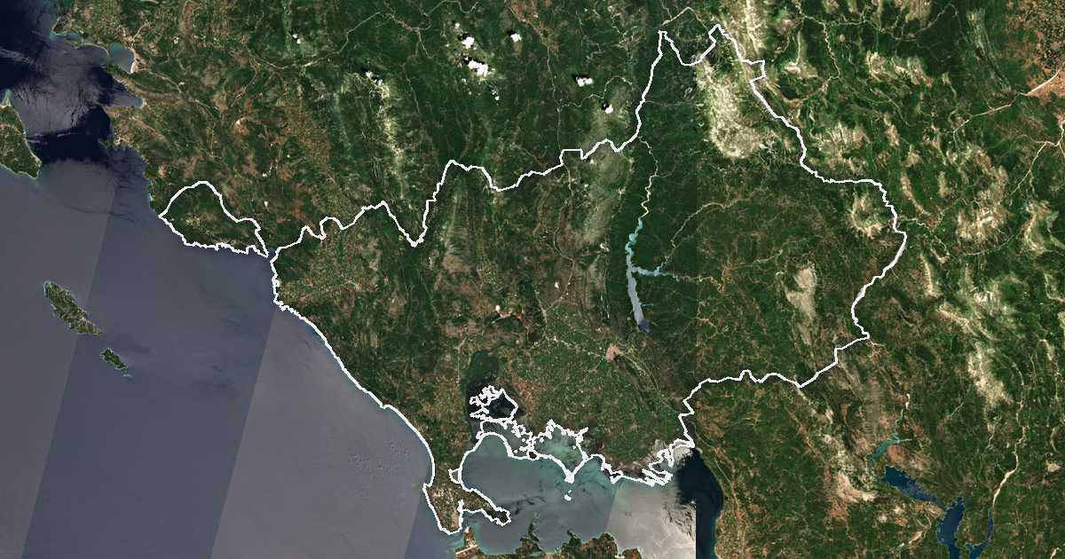 Carte satellite de Nomós Ártas kai Prévezas