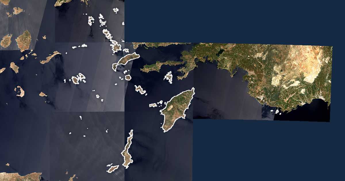 Carte satellite de Dodécanèse