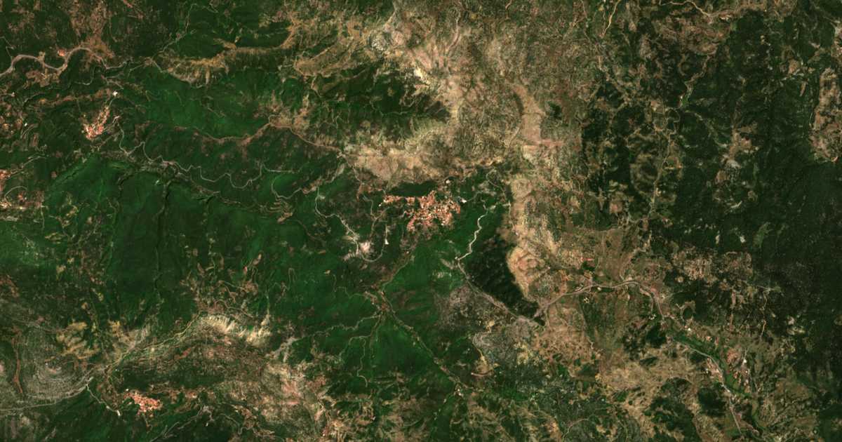 Carte satellite de Langádia