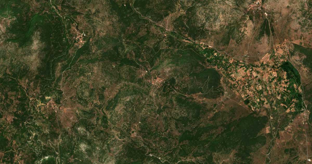 Carte satellite de Prásino