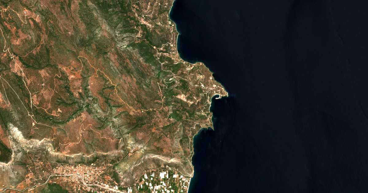 Carte satellite de Pragmateftís