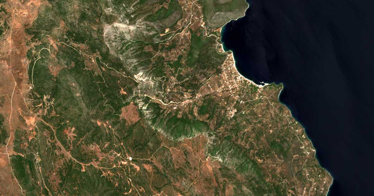 Carte satellite de Tyrós