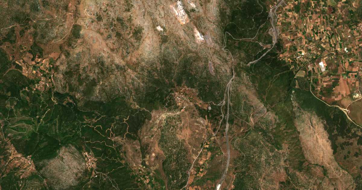Carte satellite de Dórizas