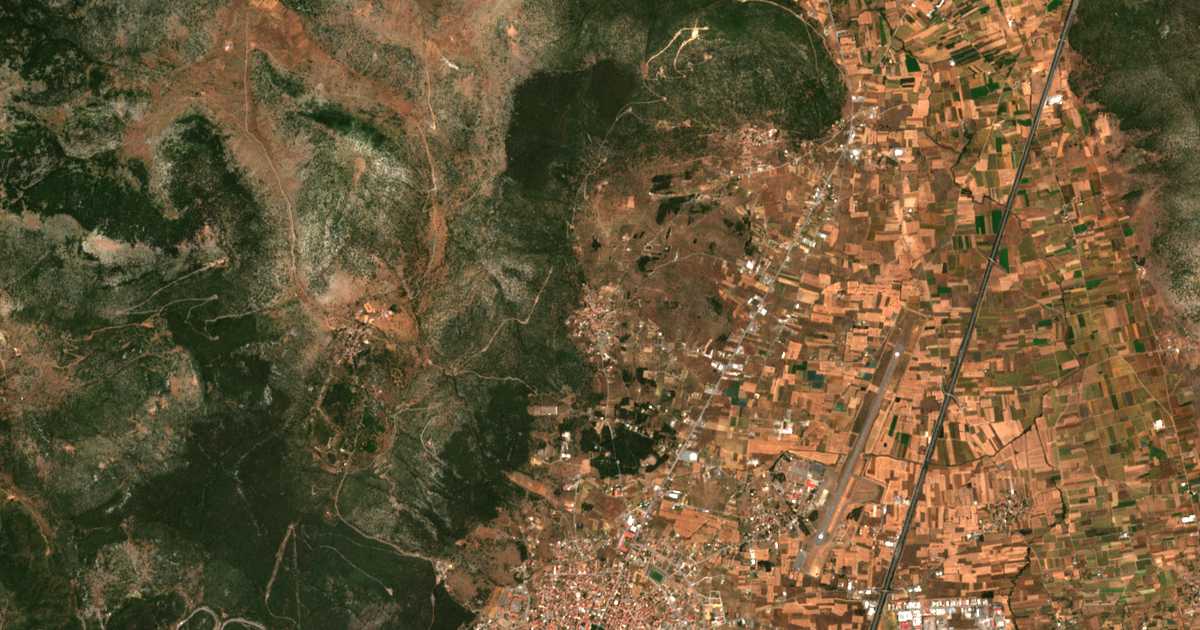 Carte satellite de Merkovoúni
