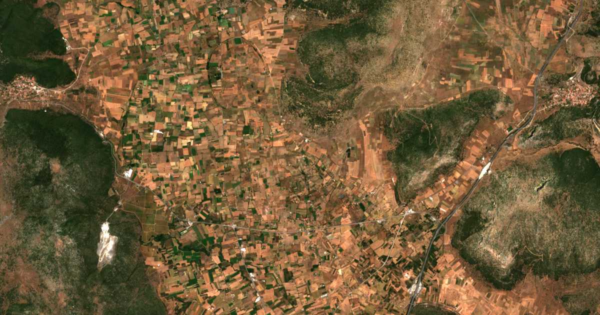 Carte satellite de Miléa