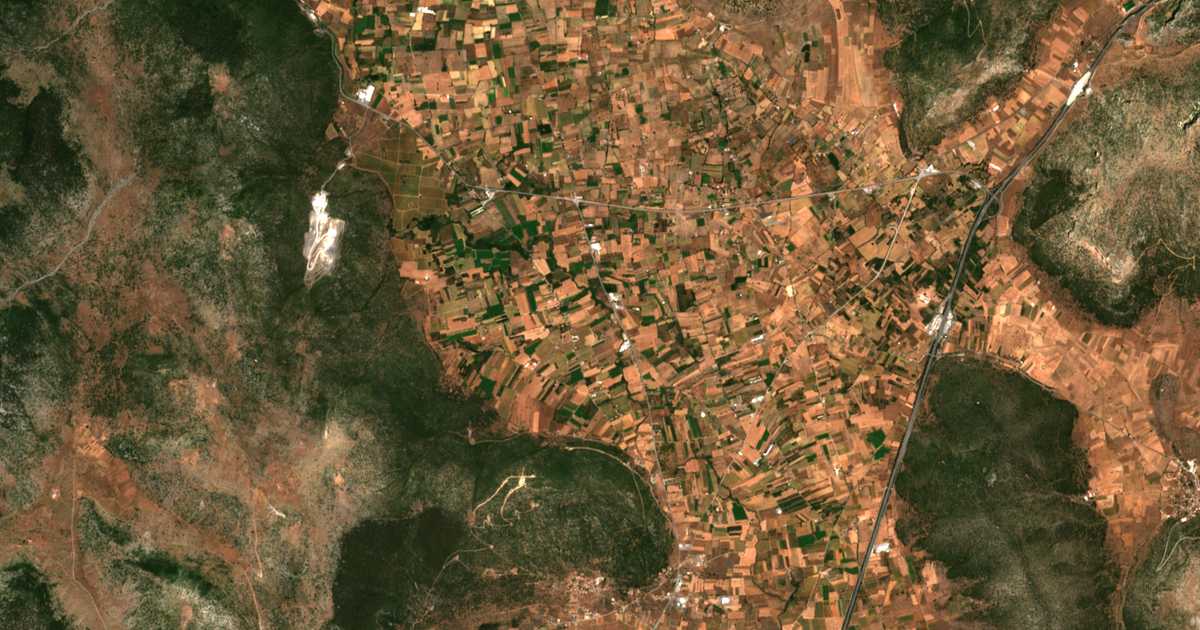 Carte satellite de Miliá