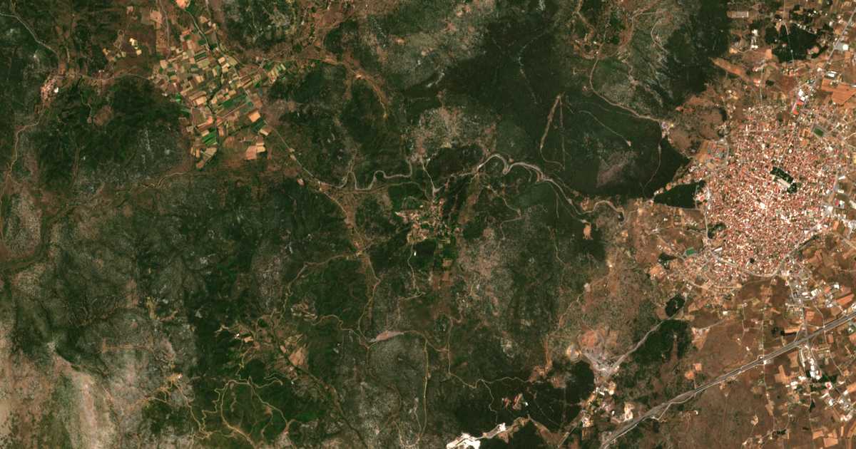 Carte satellite de Silímna