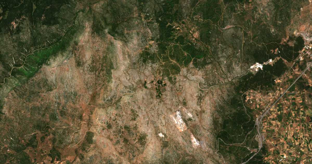 Carte satellite de Valtétsi