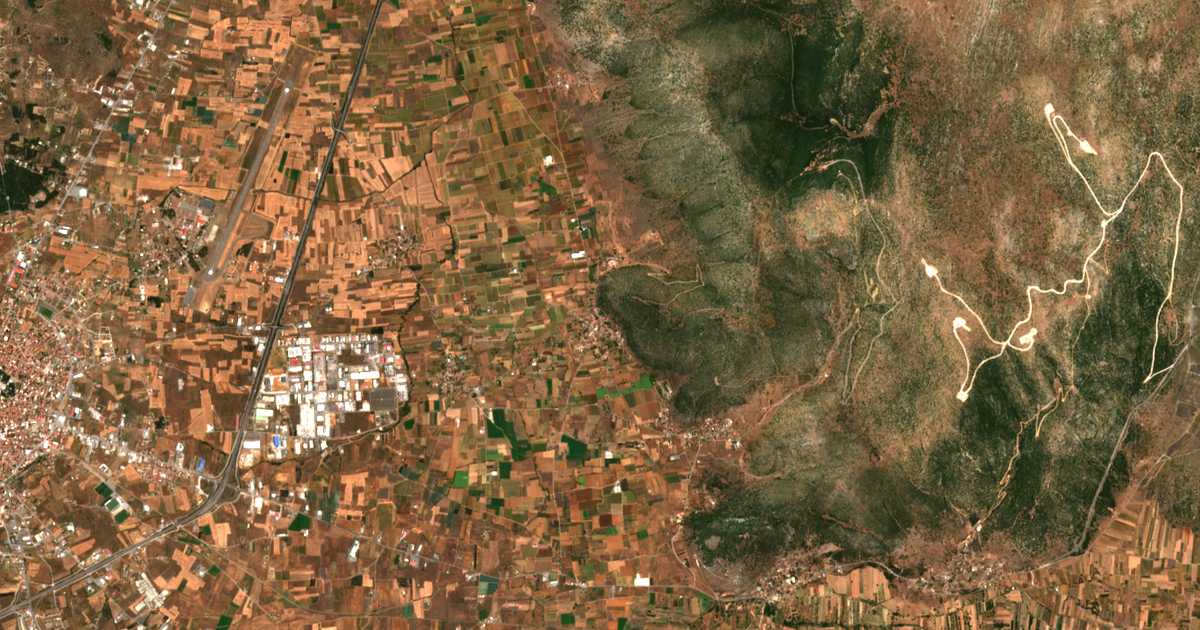 Carte satellite de Zevgolatió