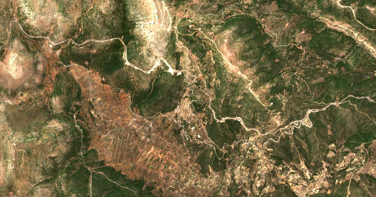 Carte satellite de Achladókampos