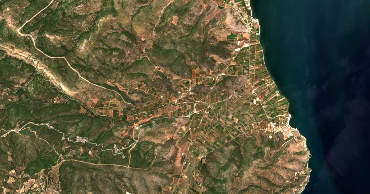 Carte satellite de Kalamákion