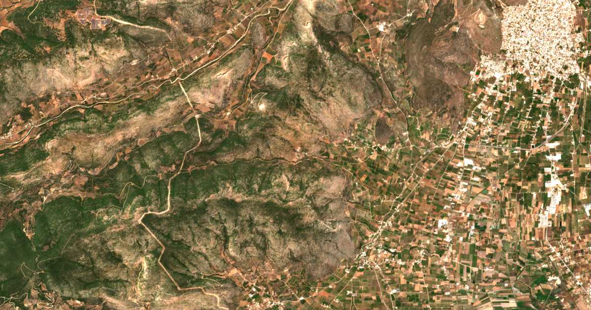 Carte satellite de Kókla