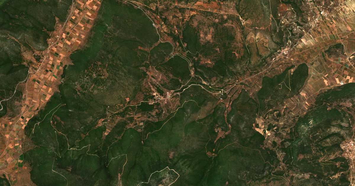 Carte satellite de Platánion