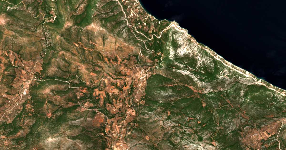 Carte satellite de Koliákion