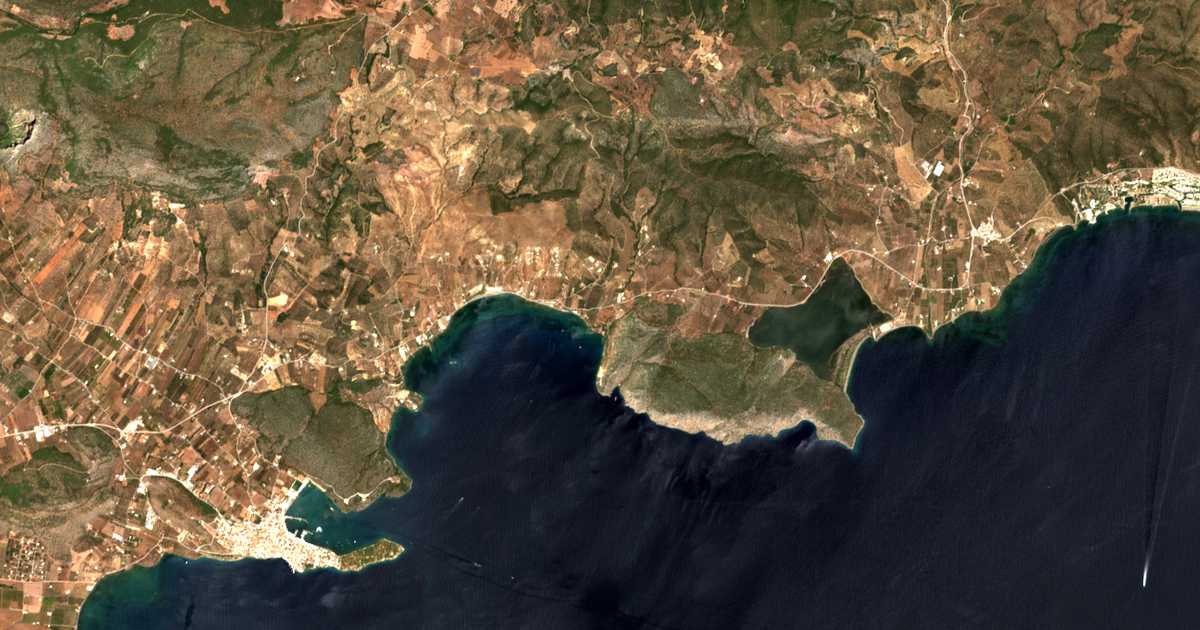 Carte satellite de Achladítsa