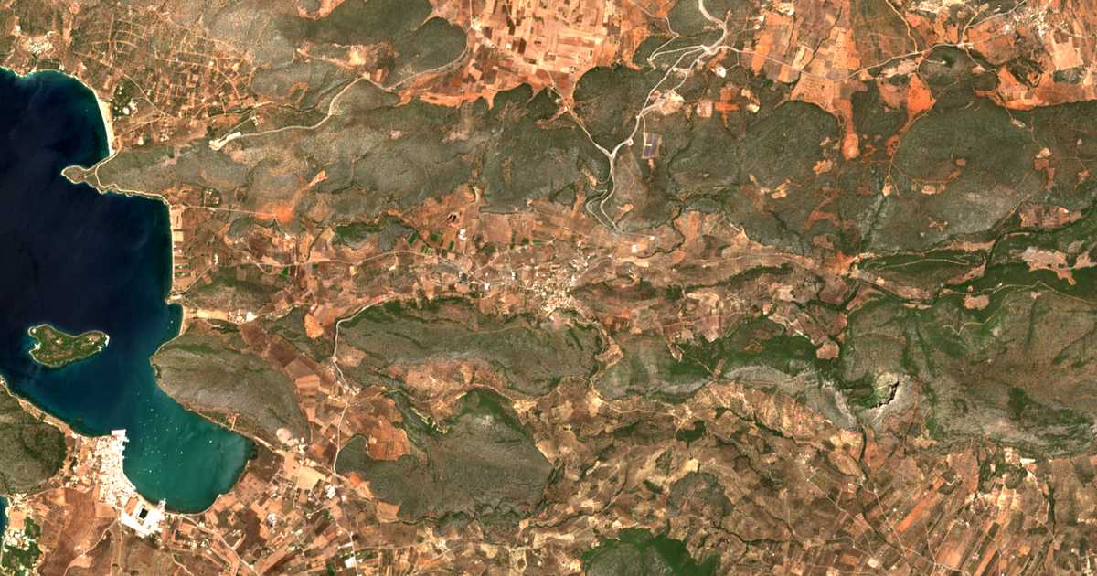 Carte satellite de Foúrnoi