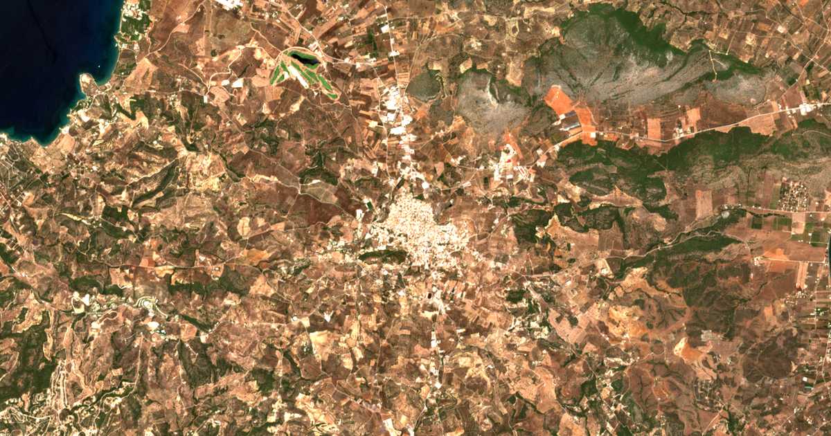 Carte satellite de Kranídi