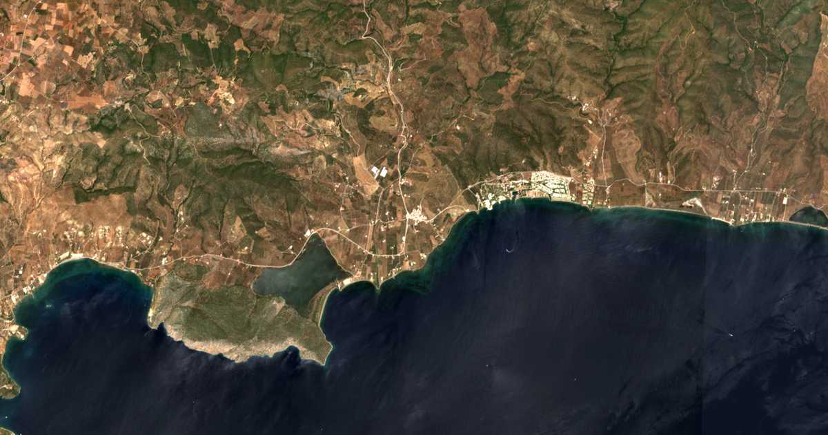 Carte satellite de Thermisía