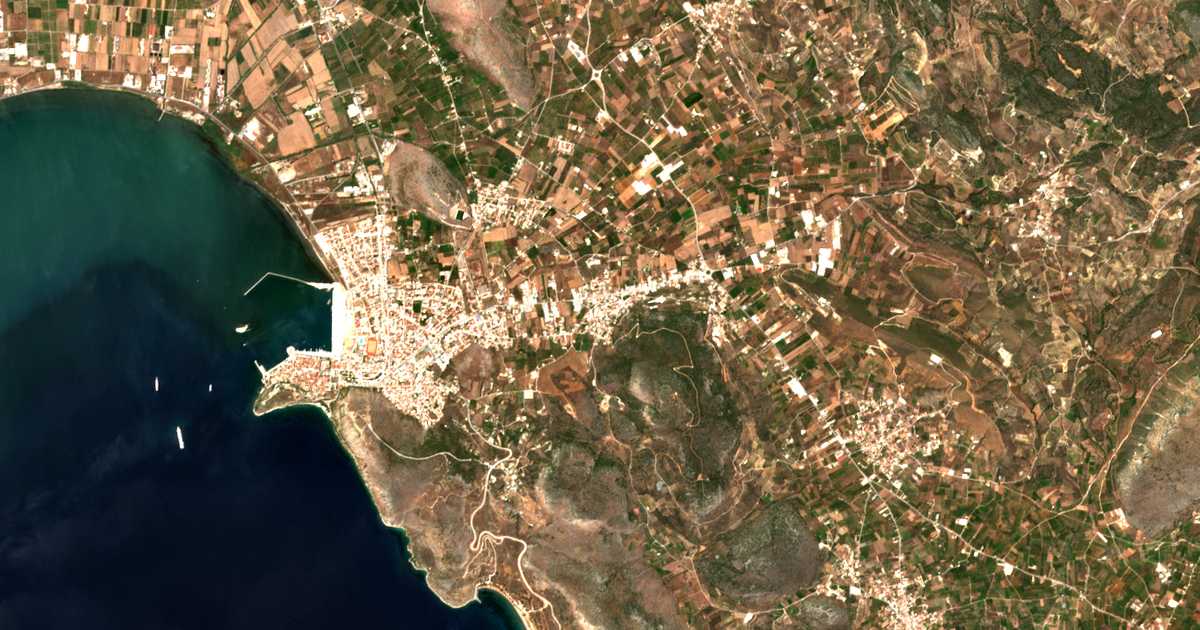 Carte satellite de Ária