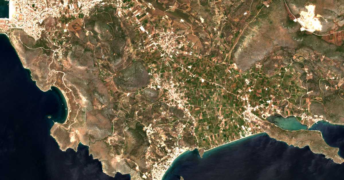 Carte satellite de Asíni