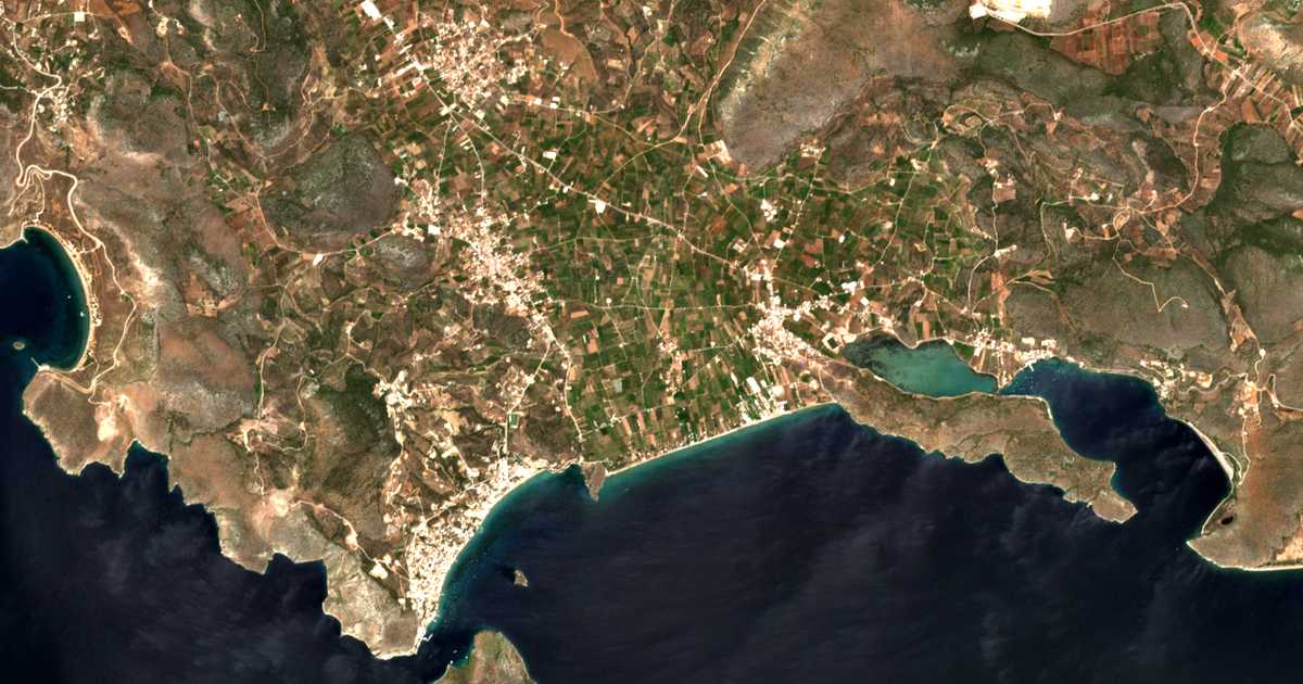 Carte satellite de Kallithéa