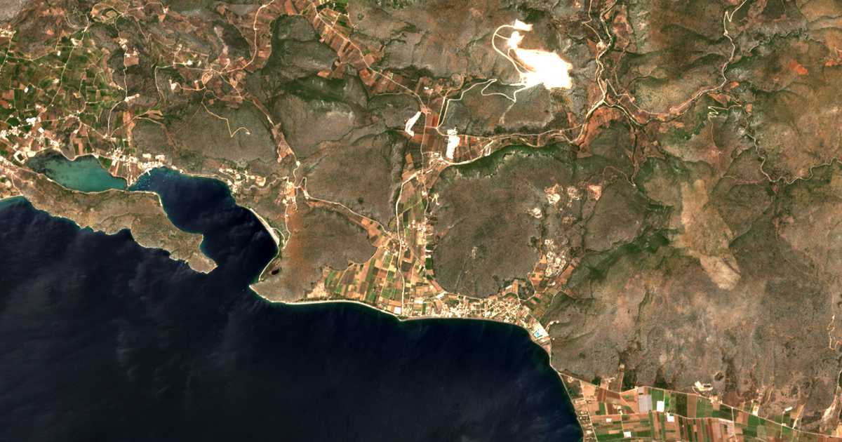 Carte satellite de Kándia