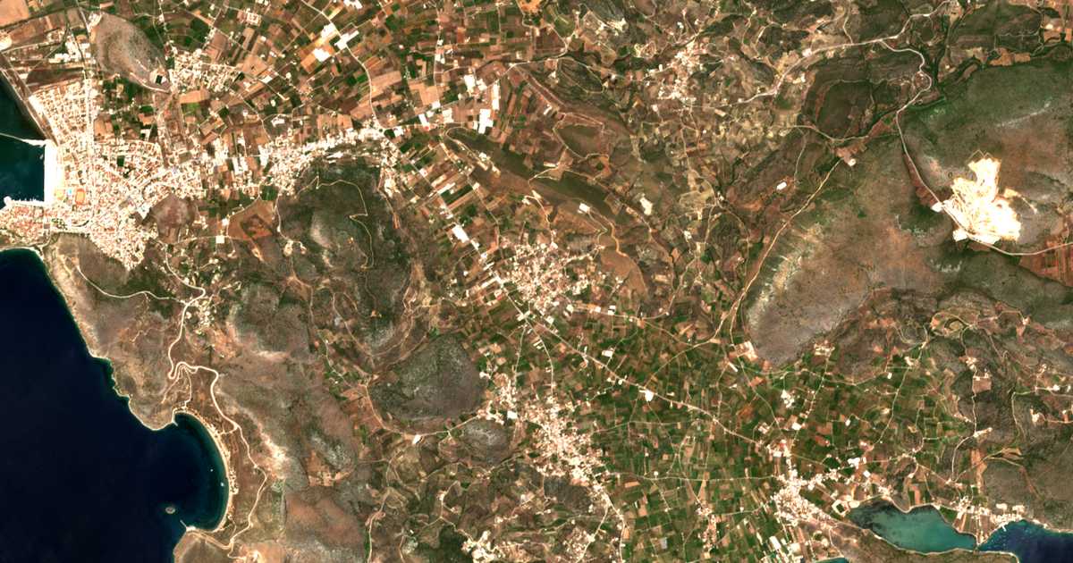 Carte satellite de Lefkákia