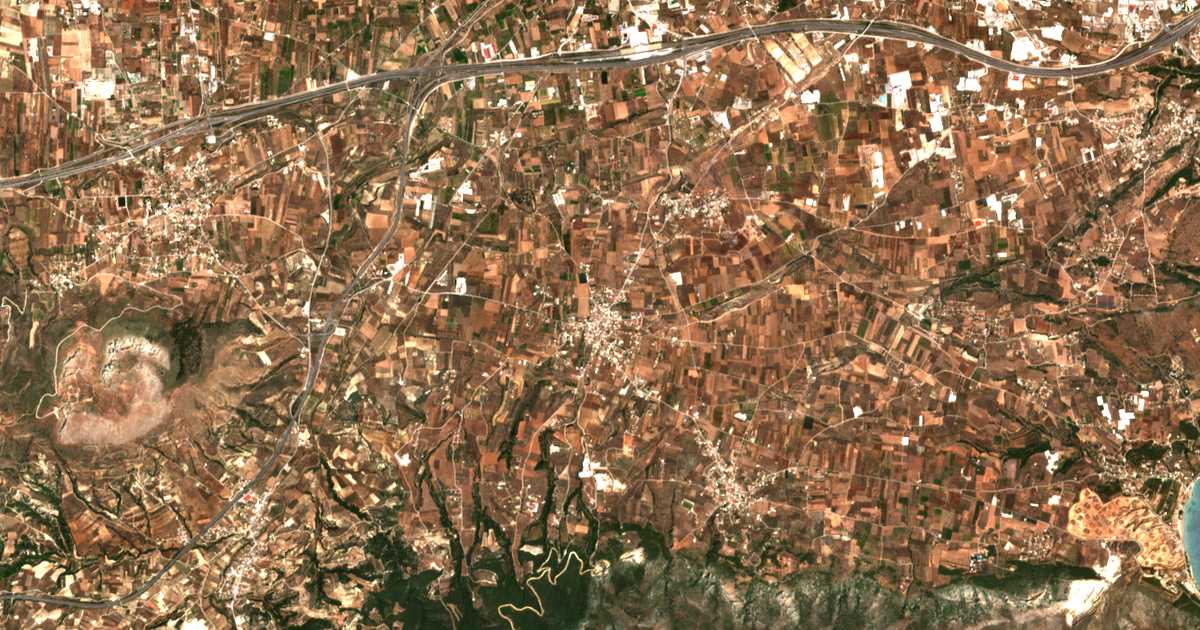 Carte satellite de Examília