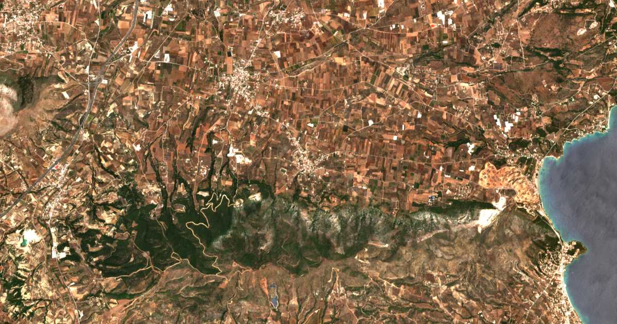 Carte satellite de Xylokériza