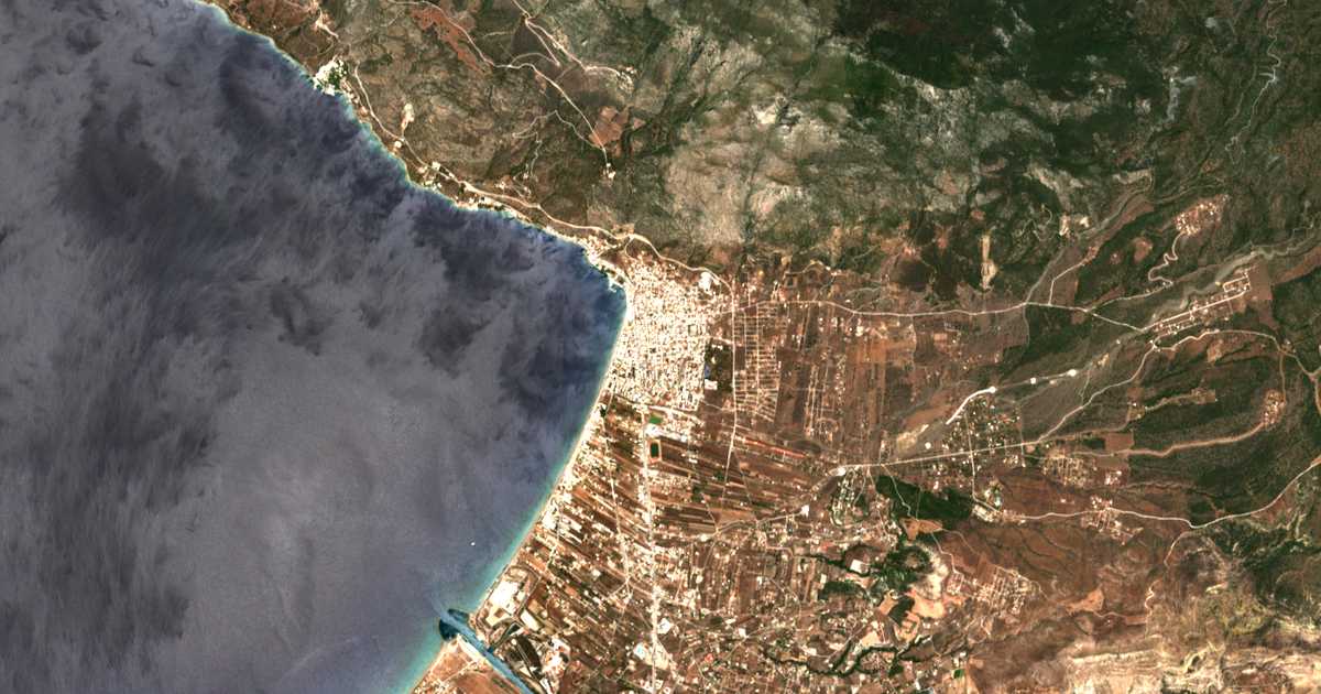 Carte satellite de Loutráki