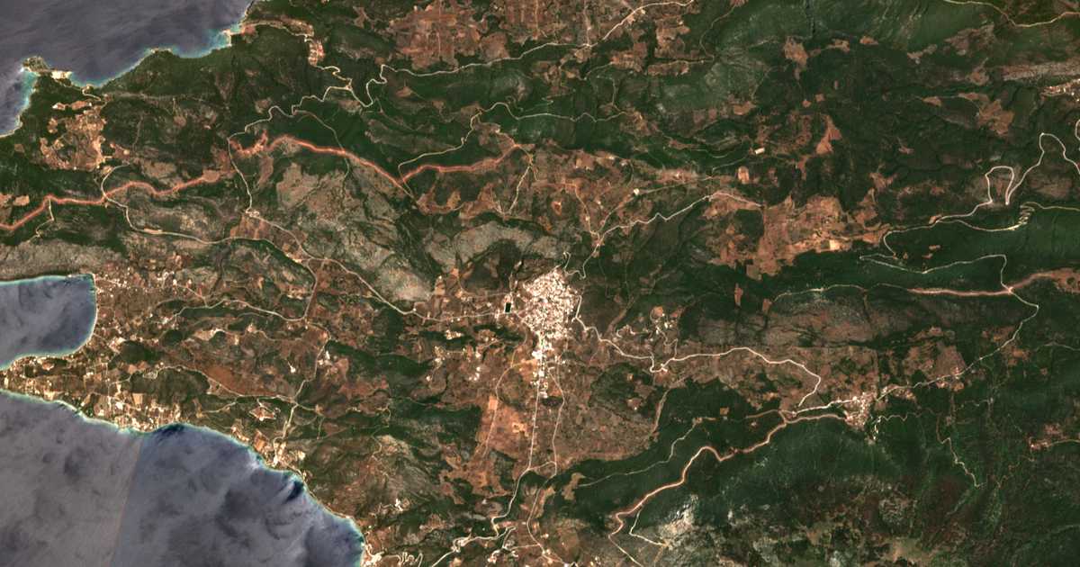 Carte satellite de Perachóra