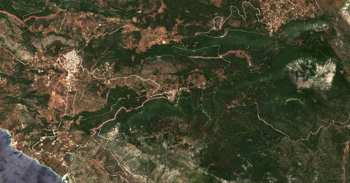 Carte satellite de Písia